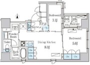 ザ・ライオンズフォーシア八丁堀 303 間取り図