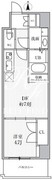 カバナプラス四谷 1002 間取り図