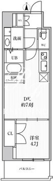 カバナプラス四谷 603 間取り図