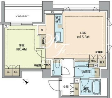 レガシス代官山 403 間取り図