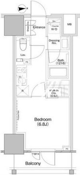 ザ・パークハビオ板橋区役所前 1606 間取り図