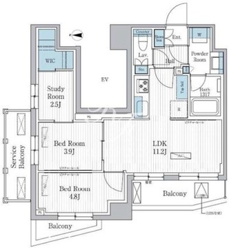 パークアクシス東陽町レジデンス 1225 間取り図