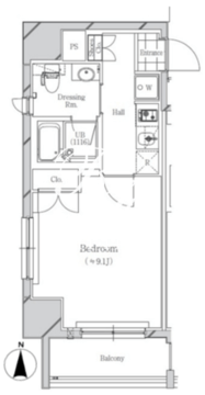 フトゥールス南麻布 601 間取り図