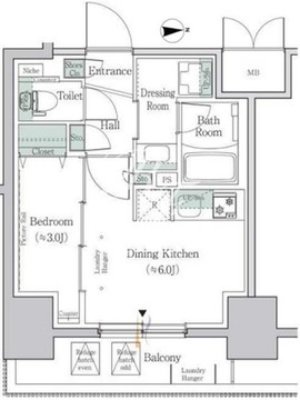 ワンルーフレジデンス板橋大山 303 間取り図