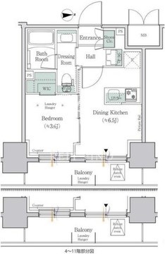 ワンルーフレジデンス板橋大山 604 間取り図