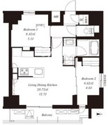 フレンシア御徒町 1205 間取り図
