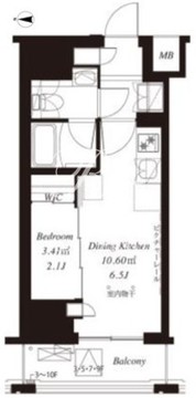 フレンシア御徒町 302 間取り図