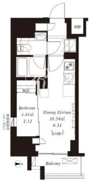 フレンシア御徒町 505 間取り図