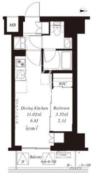 フレンシア御徒町 1006 間取り図