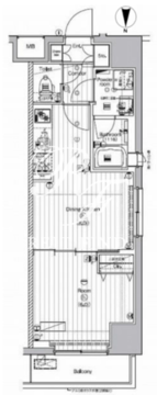 プレミアムキューブ代々木上原 604 間取り図