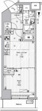 プレミアムキューブ代々木上原 203 間取り図