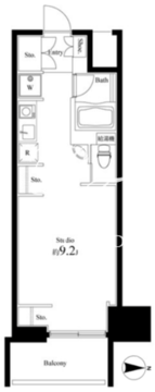 スクエアガーデン池袋 802 間取り図