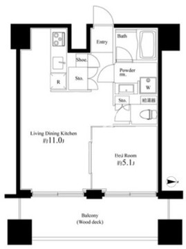 スクエアガーデン池袋 1102 間取り図