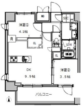 エスレジデンス押上サウス 603 間取り図