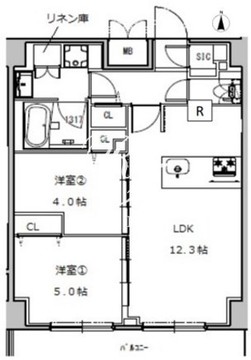 エスレジデンス押上サウス 502 間取り図