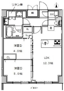 エスレジデンス押上サウス 602 間取り図