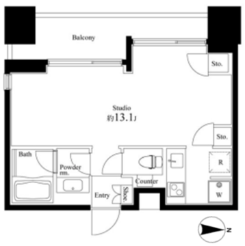 スクエアガーデン池袋 707 間取り図