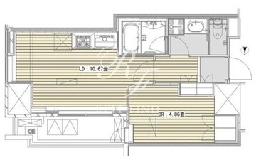 ホワイトタワー浜松町 1809 間取り図