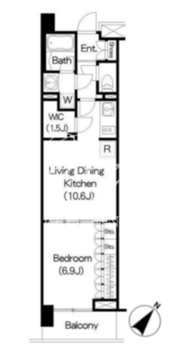 ブリリアイスト三軒茶屋 I-411 間取り図