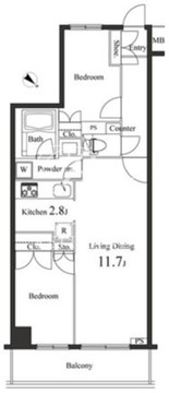 プライマル小石川 502 間取り図