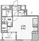 シーズンフラッツ新御徒町 205 間取り図