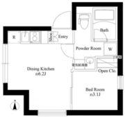 エスポワール門前仲町 501 間取り図