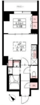 ニフィット日本橋横山町 402 間取り図