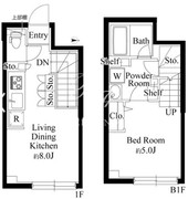 ラペルラ下北沢 207 間取り図