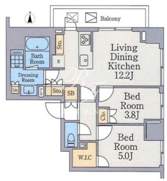 クレストコート町屋 206 間取り図