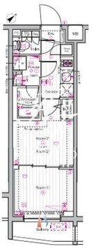 ザ・プレミアムキューブG東中野 508 間取り図