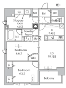 フロンティアレジデンス板橋 1202 間取り図