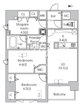 フロンティアレジデンス板橋 1202 間取り図