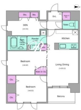 N-flats板橋 1302 間取り図