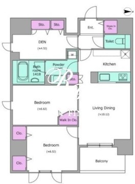 N-flats板橋 1602 間取り図