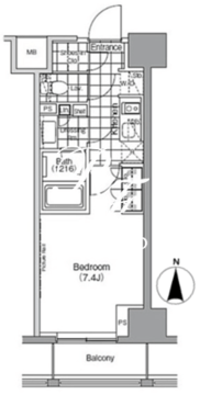 パークハビオ秋葉原エスト 1002 間取り図