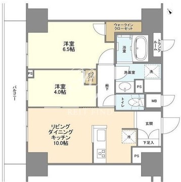 ＢＬＥＳＳ蔵前 802 間取り図