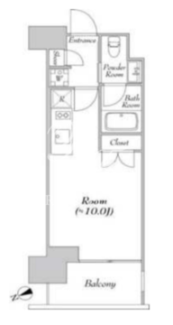 カナルフロント芝浦 405 間取り図