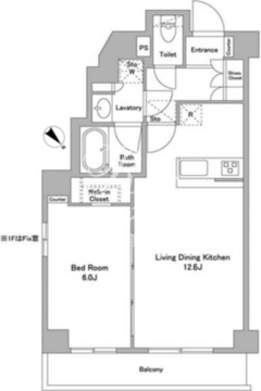 ケリア西馬込アジールコート 501 間取り図