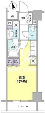 コンフォリア新宿御苑2 602 間取り図