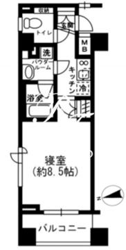 レジディア四谷三丁目 702 間取り図