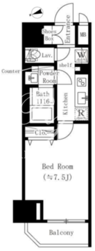 オルサス大鳥居 304 間取り図