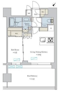 ブリリアイスト大井町 1404 間取り図