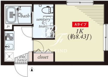 アズスマート大森町 401 間取り図