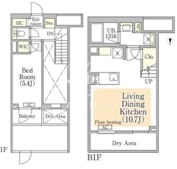 イプセ神楽坂 106 間取り図