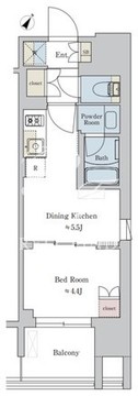 ブリリアイスト大井町 308 間取り図