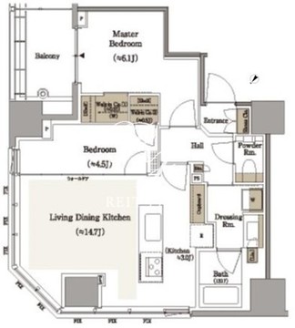 パークホームズ浜松町 1202 間取り図