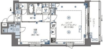 ズーム四谷左門町 1301 間取り図