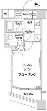 ファーストリアルタワー新宿 1506 間取り図