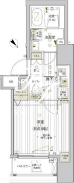 ヴァレッシア早稲田駅前シティ 501 間取り図