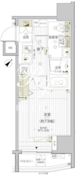 ヴァレッシア早稲田駅前シティ 803 間取り図